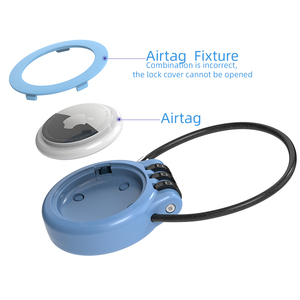 AirTag tutucu için kombinasyon kablo kilidi seyahat bagaj kilitleme hava etiketi kodu ile anti-kayıp anahtar sırt çantası Pet güvenli konum parça - Product Image 3