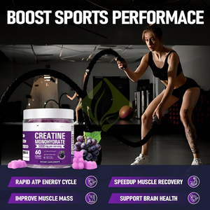 Private Label Pre Workout Supplement <strong>Alpha</strong> GPC Complex Creatine Monohydrate Gummies Muscle Growth Creatine Monohydrate Gummies - Product Image 4