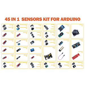 Tscinbuny elektronik modülü kiti DIY sensör öğrenme seti 45 in 1 sensörleri modülleri kiti Arduino için
