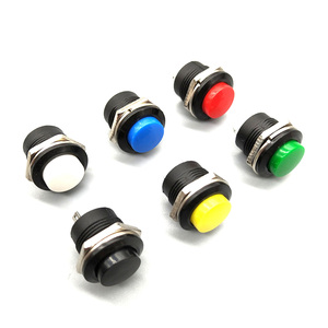 Interruttore a pulsante istantaneo 1NO con auto-Reset circolare da 16MM sbloccato R13-507 interruttore a pulsante circolare da 16MM - Product Image 5