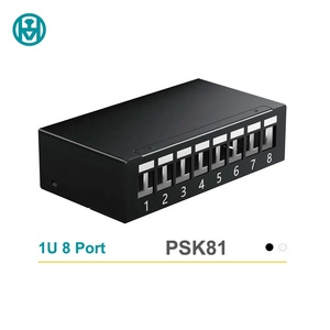 Enmane Cat6 Cat6A 8 puertos sin blindaje negro escritorio Rj45 Keystone módulo Patch Panel - Product Image 1