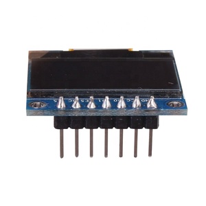 OLED 0,96 Zoll Display Modul SSD1306 I2C IIC SPI Serie 128X64 LCD 4 Stifte Gelbblau Weißblau für Arduino(Stift-Kopfern kopfert
