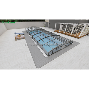 热卖定制铝制自动泳池盖耐用室外泳池围栏游泳池使用 - Product Image 4