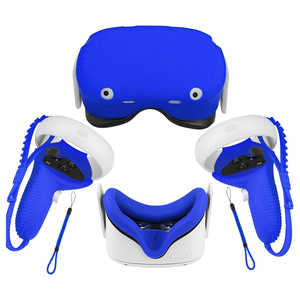 VR Accessories for Oculus <strong>Quest</strong> 2 Silicone Cover Kit Set Combination for <strong>Quest</strong> 2 Eye Mask Pad Controller Grips Cover Replacement - Product Image 2