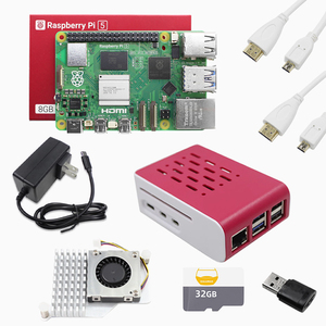 Originale Raspberry Pi 5 scheda di sviluppo 16GB custodia in lega di alluminio Kit di raffreddamento con alimentazione USB Memory Card Developer Kit - Product Image 1