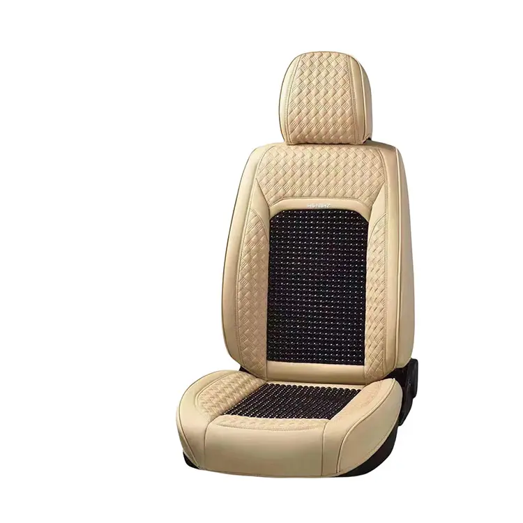 Fundas universales para asiento de coche, Funda de cuero a la moda para asiento de coche, cinco asientos completos