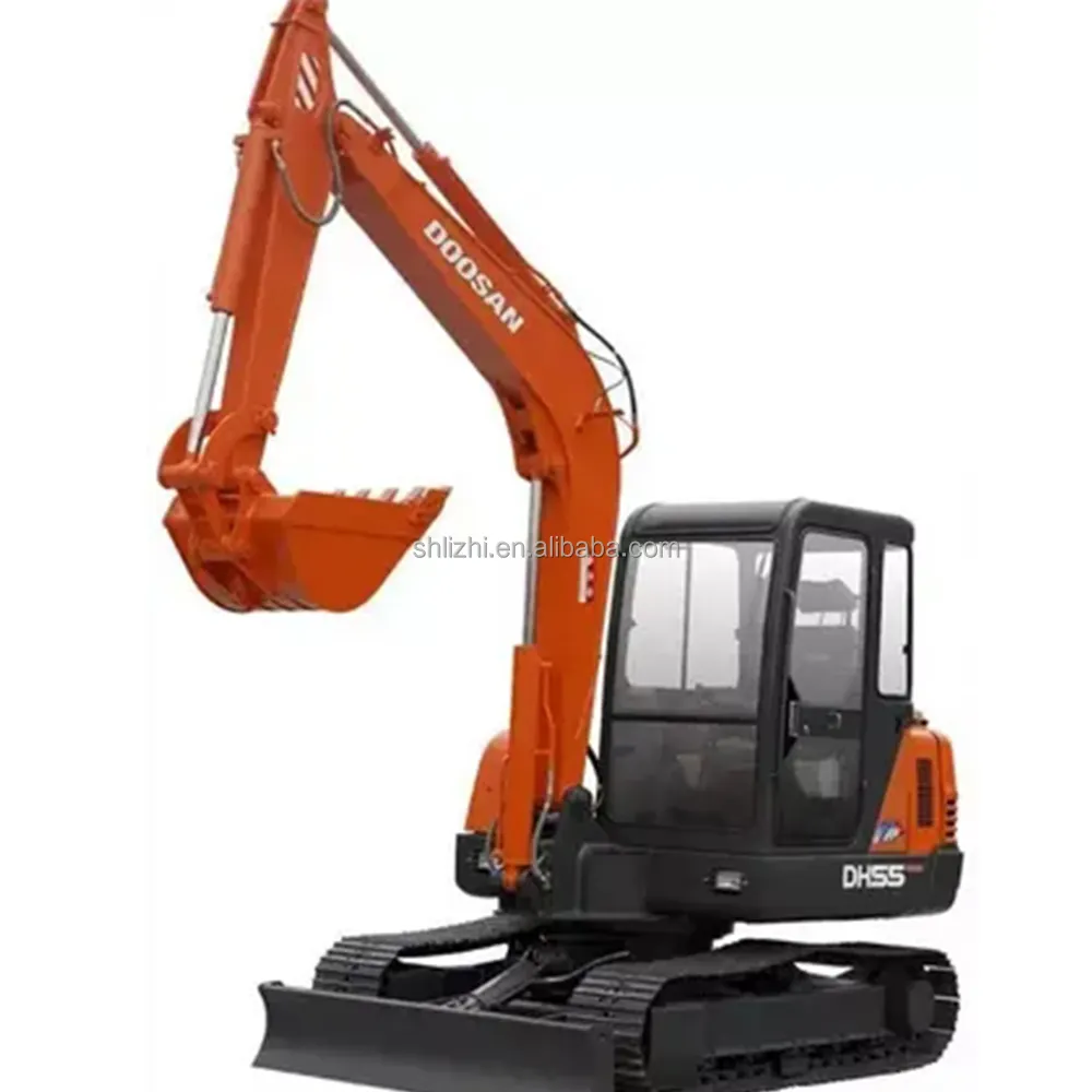 Doosan dh55 ekskavator mini bekas, ekskavator tangan kedua merek korea asli dalam kondisi baik