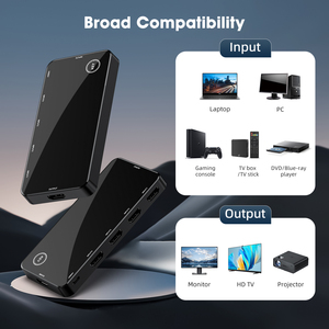 Interruptor HDMI 5 en 1 salida HDMI switch 5x1 con control remoto IR compatible con 4K 3D HD1080P HDMI Switcher para PS4 Xbox Blu-Ray Player - Product Image 6