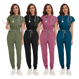 Новейшая дизайнерская хирургическая униформа, комбинезон для медсестры, популярный цельный набор для ухода за больными, набор из эластичной ткани в продаже - Product Image 2