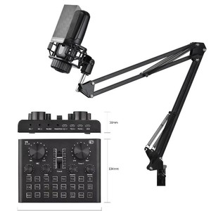 Gran oferta, soporte de escritorio, transmisión en vivo, grabación de estudio, mezclador de Audio, tarjeta de sonido V8 Plus, conjunto de micrófono con cable de condensación - Product Image 2