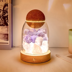 热销现场生石夜灯8英寸精油扩散器水晶灯香薰扩散器灯治疗治疗 - Product Image 1
