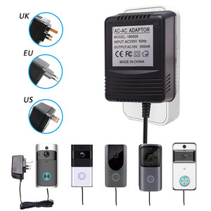For Wifi Wireless Video Doorbell Camera <strong>Power</strong> <strong>Adapter</strong> US UK EU Plug 18V AC Transformer Charger IP Video <strong>Intercom</strong> Ring 110V-240V - Product Image 1