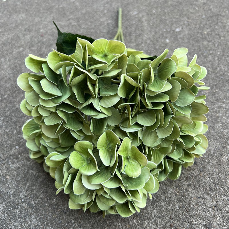 16 #5 cabeza 3D Hortensia mano-verde oscuro
