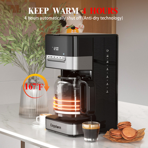 Empstorm 2024 temperaturregelungsfunktion elektrisch wiederaufladbar 12 tassen kapazität tropfkaffeemaschine mit sichtbarem wasserfenster - Product Image 5