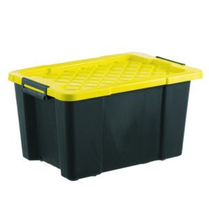 DB SL60重厚収納スタックネスト回転式トートビンプラスチック製蓋なし60L長方形固体壁大型ボックス - Product Image 1