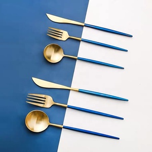 Thép không gỉ 16 cái Trung Quốc Vàng Flatware số lượng lớn fortessa kim loại spork Wedding Flatware - Product Image 4