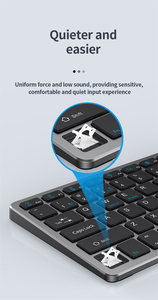 Teclado y ratón inalámbricos de 2,4G, Combo de teclado y ratón ergonómico para ordenador de escritorio, PC y portátil con batería recargable integrada - Product Image 4