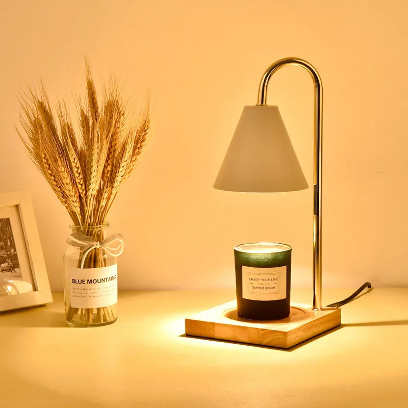 Lámpara de calentador de velas ajustable minimalista con temporizador Lámpara de calentador de velas Lámpara de mesa Led Luz