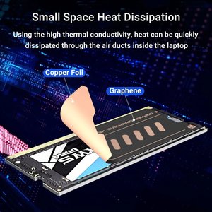 Computer-Speicherchips Graphen-Heizkörper Kühlung für DDR5 DDR2, DDR3, DDR4, Speicher Kühlweste RAM Heizkörper - Product Image 4