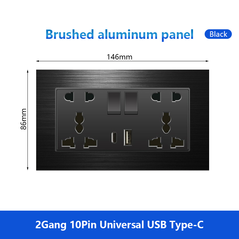 USB C universel 2 voies 10 broches