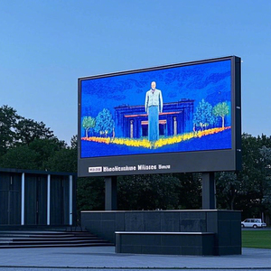Pantalla Led de instalación fija P6.25 100X100 para exteriores, gabinete de aluminio, resistente al agua, IP65, pantalla Led para publicidad exterior - Product Image 1