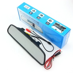 Safety Driving 2 Ways <strong>RCA</strong> <strong>Input</strong> <strong>LCD</strong> Screen 12V-24V Universal Mount Clip-On <strong>Display</strong> 4.3&quot; Vehicle Rear View Mirror Car Monitor - Product Image 4