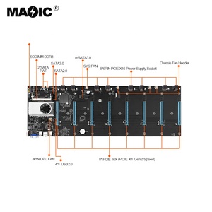 Nuova scheda madre S37 per CPU Set 8 Slot per scheda Video per memoria DDR3 interfaccia VGA integrata a bassa potenza - Product Image 6