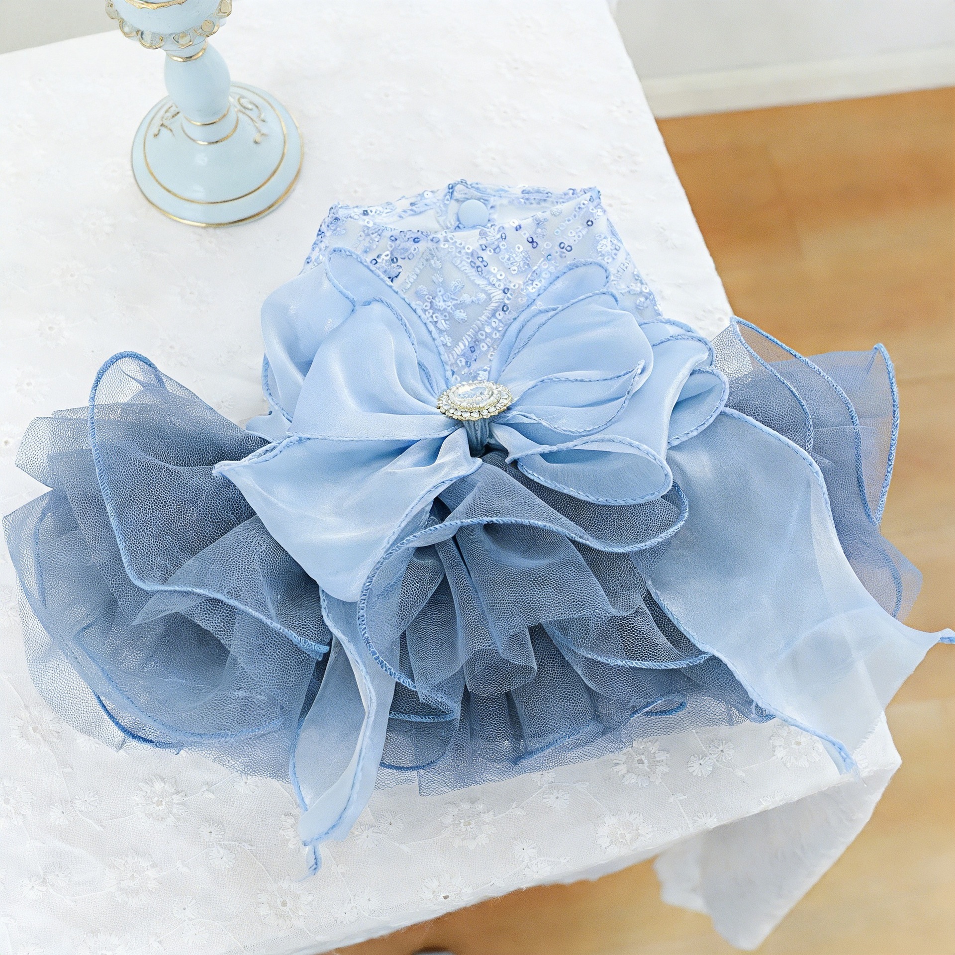 Robe de mariée galaxie bleue
