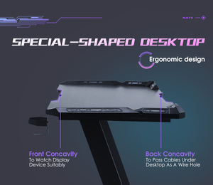 Mesa de juego ajustable de altura fija eléctrica en forma de Z G25, accesorio de fibra de carbono, marco de escritorio de carreras con luz LED - Product Image 4