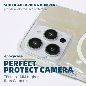 Kaynak üreticileri lüks Anti sarı manyetik kapak kabuk Anti şok mıknatıs 2.0Mm Tpu ince IPhone Iphone için kılıf 15 13 Pro Max - Product Image 6