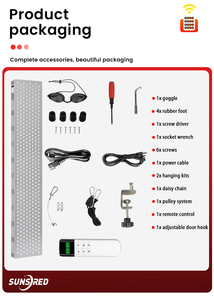 Sunsred OEM ODM lampu LED, perangkat kecantikan lampu inframerah untuk penggunaan rumah 1200W, Panel terapi cahaya merah Anti Penuaan, 660nm 850nm - Product Image 5