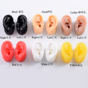 Insan kulak burun modeli yumuşak silikon vitrin modeli stentler ile sahte gerçek yapay Piercing Model ekran aracı Piercing takı - Product Image 6
