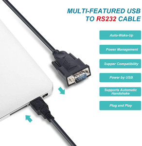 <strong>USB</strong> 2.0 to <strong>Serial</strong> (9-Pin) DB-9 RS-232 Adapter Cable 6ft Cable - Product Image 6