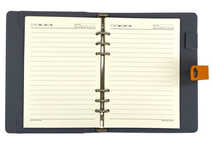 Lujoso cuaderno de cuero de dos colores Bloc de notas recargable para profesionales-Bloc de notas de oficina único - Product Image 5