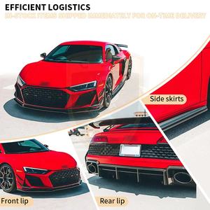 Para <span class=keywords><strong>Audi</strong></span> R8 2022-2024 Modelo Car Facelift Desempenho Estilo Corpo De Carbono Seco Kit Lábio Dianteiro Canards Sideskirt Spoiler Difusor Traseiro - Product Image 6