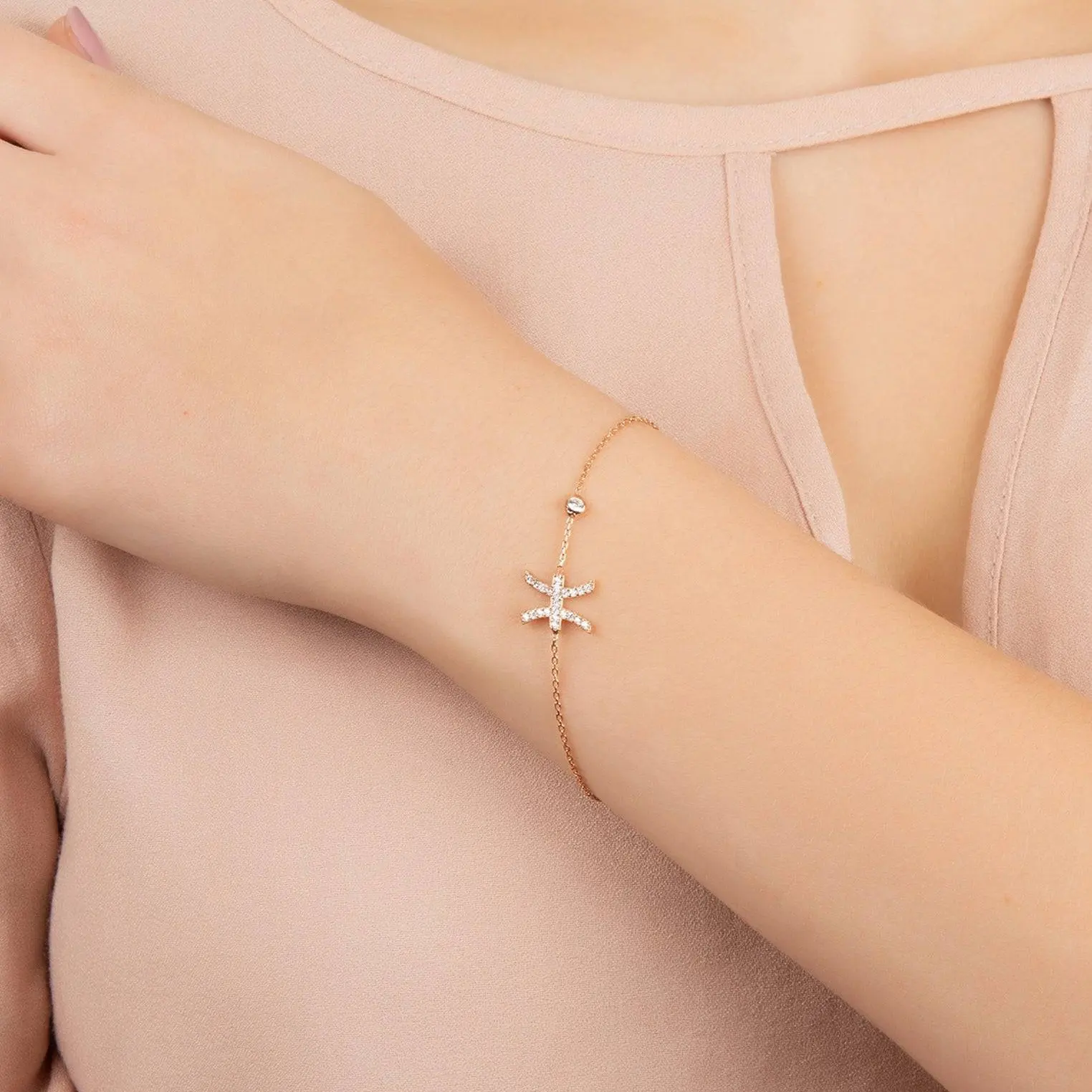 Gioielli 2024 tendenze gioielli in oro rosa placcato segno zodiacale bracciale donne astrologia perline 925 braccialetto d'argento per le donne