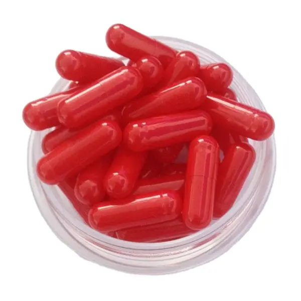 2022 hot sale red color empty size 000 gel capsules