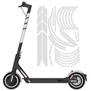 Sıcak satış yüksek güç 36V Reflective l Motor Boyueda 350W yansıtıcı çıkartmalar ile yetişkin için 8.5 inç lastik elektrikli Scooter - Product Image 2