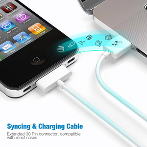 IPhone 4/ 4s iPhone 3G/3Gs iPad 3/2/1 iPod Classic iPod Touch iPodNano用の30ピンからUSB同期データおよび充電ケーブル - Product Image 2