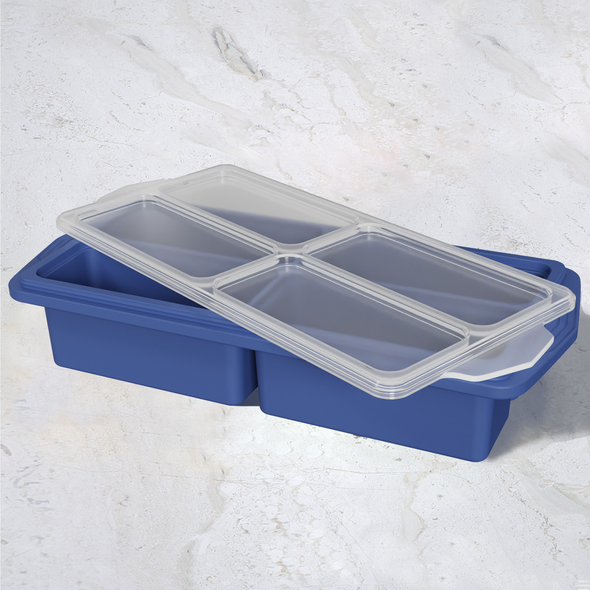 Anneau en acier 4-plus-bleu foncé