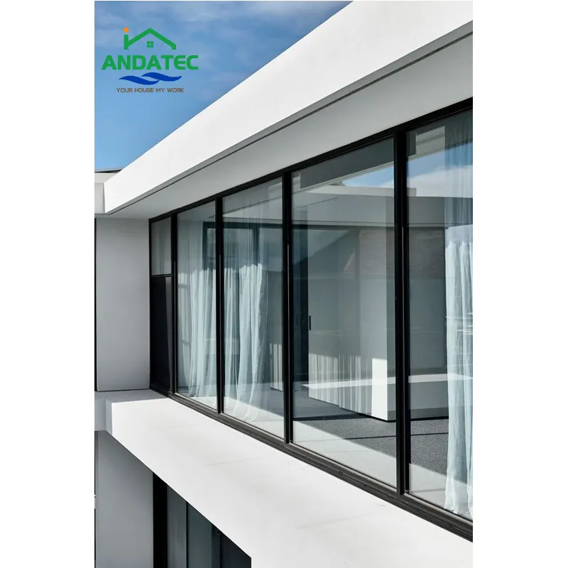 Anda Neues Design Doppelglas-Schiebefenster isoliertes Wohnhausanlagefenster