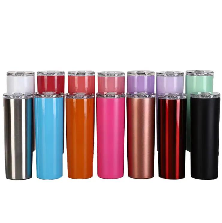 Drinkware vacuum flask High quality stainless steel slim tumbler with lid, vacuum insulated Unbreakable Skinny Tumbler cup