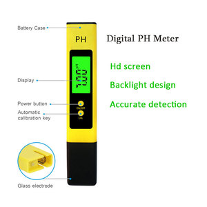 Medidor de pH portátil, herramienta de prueba de pH, medidor de PH de alta precisión para el hogar con retroiluminación para agua del grifo - Product Image 4