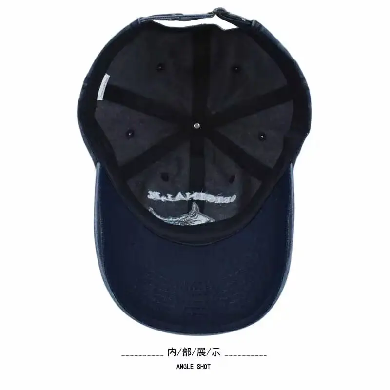 Wholesale Adjustable Embroidered Sports Caps Adjustable Cotton Washed Baseball Cap