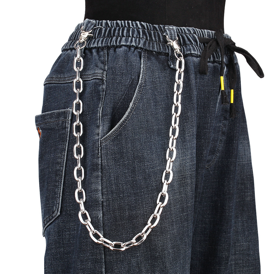 White K single-layer trouser chain