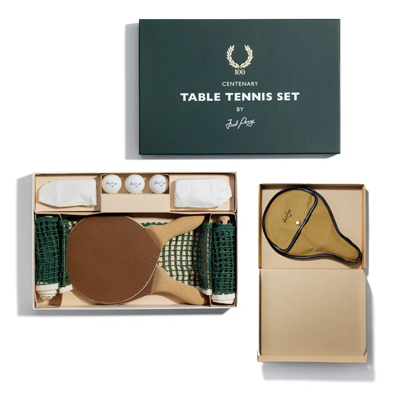 Caja de papel kraft corrugado con impresión personalizada, envío por correo, regalo de lujo, embalaje de tenis de mesa, pelota de ping-pong