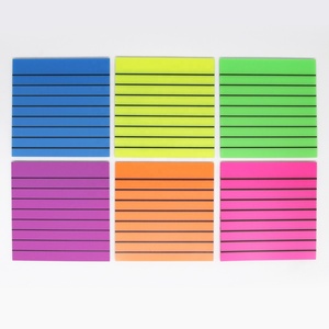 Nota a rayas cuadrada Simple 3*3 pulgadas Bloc de notas autoadhesivo, nota transparente, transparente y hermoso - Product Image 1