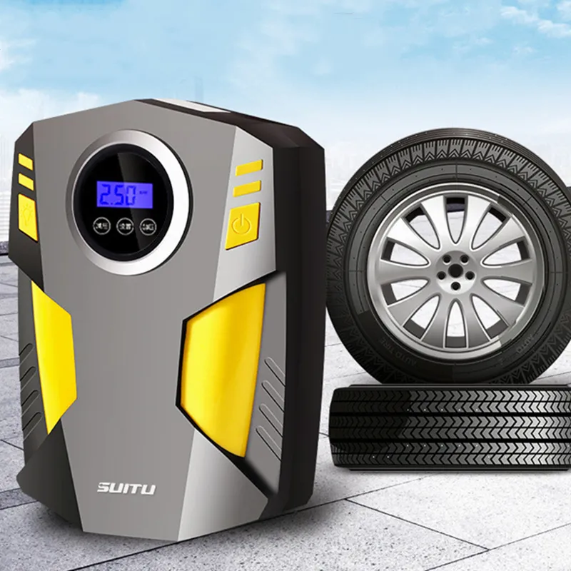 Accendisigari stile display digitale pompa di gonfiaggio per pneumatici alimentata migliore pompa ad aria portatile per pneumatici per auto con strumenti di riparazione