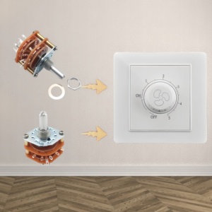 Fonte di fabbrica OEM ODM 360 gradi di controllo della velocità regolatore della ventola intelligente a parete modulo interruttore ventilatore a soffitto interruttore rotante interruttore - Product Image 1