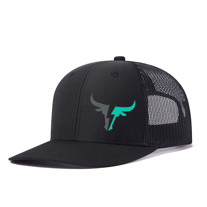 Green Bull Head Black Net